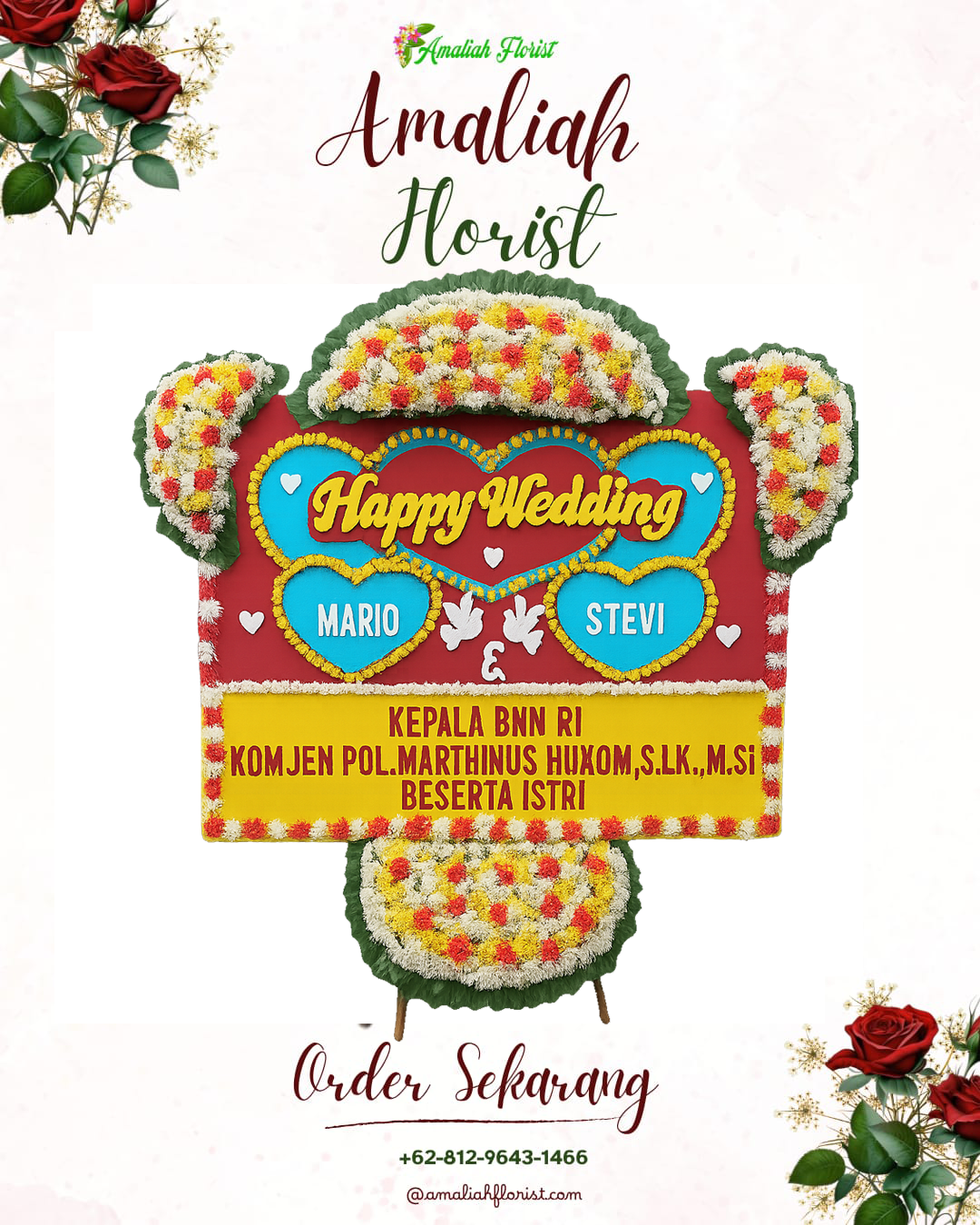 Papan Bunga Pernikahan Puuwatu